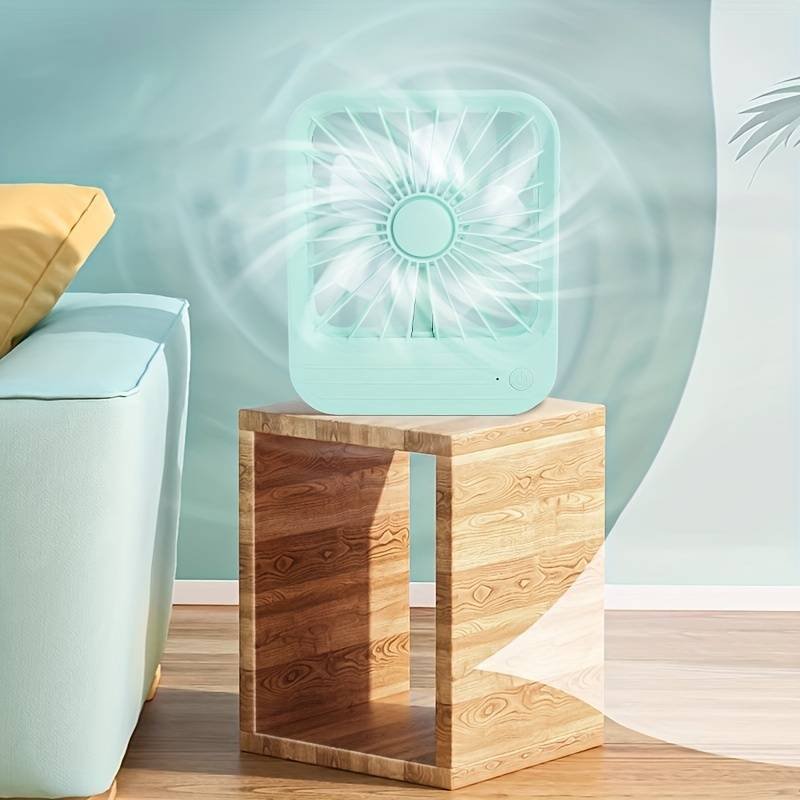 Quite Hanging Desk Fan, Mini USB Rechargeable Fan, Quiet Mini Desktop Cooling Fan for Indoor Outdoor(random color ) - Image 2