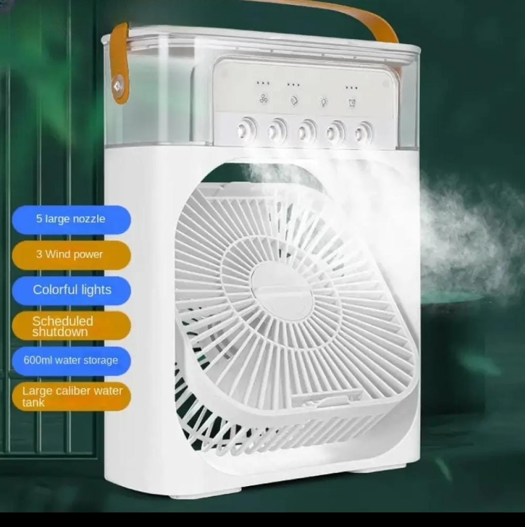 Mist fan | Portable Cooling Fan - 11inch | USB Electric Fan with LED Night Light, Fine Mist Water, and Humidifier…